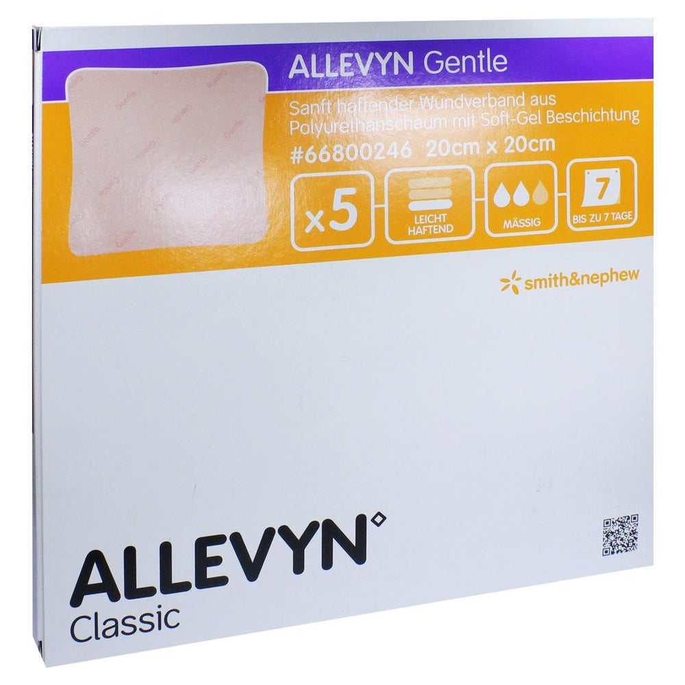 Allevyn Gentle 20x20 cm Schaumverband 5 St