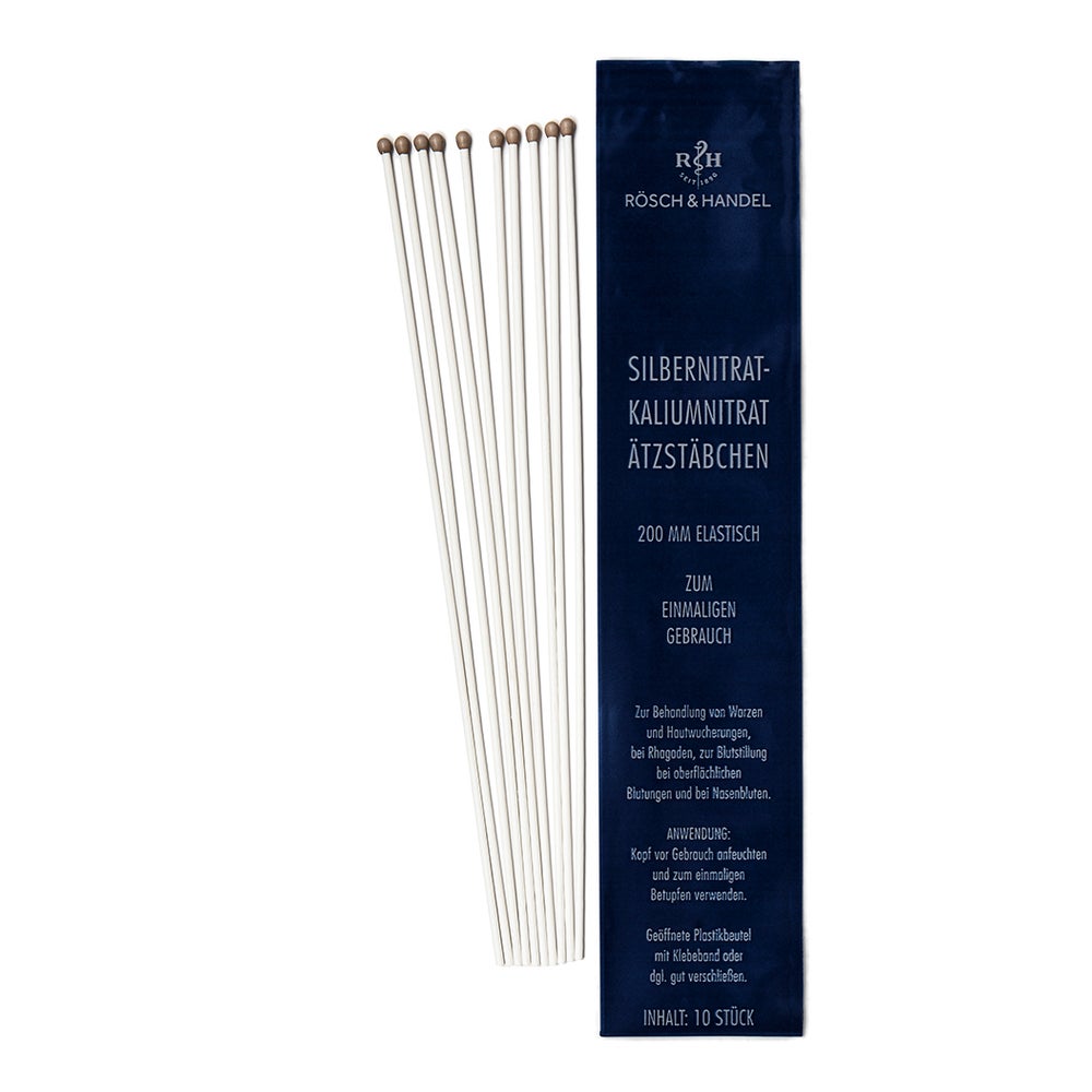 Silbernitrat-Kaliumnitrat-Ätzstäbchen 10x200mm elastisch 10 St