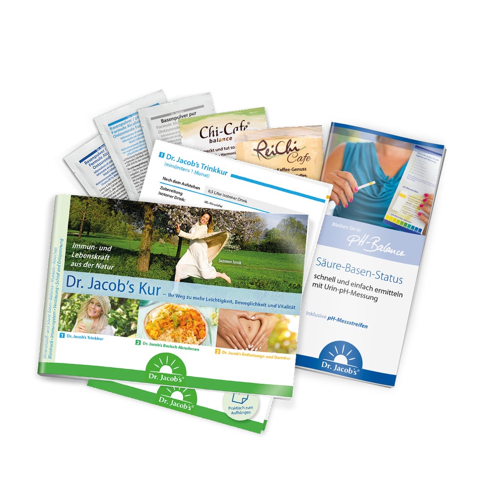 Dr. Jacob's Kur Probierpaket pH-Balance Basenpulver Chi-Cafe 5X5 g