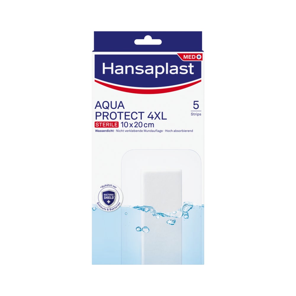 Hansaplast Aqua Protect 4XL Sterile 10 x 20 cm – 5 Pflaster
