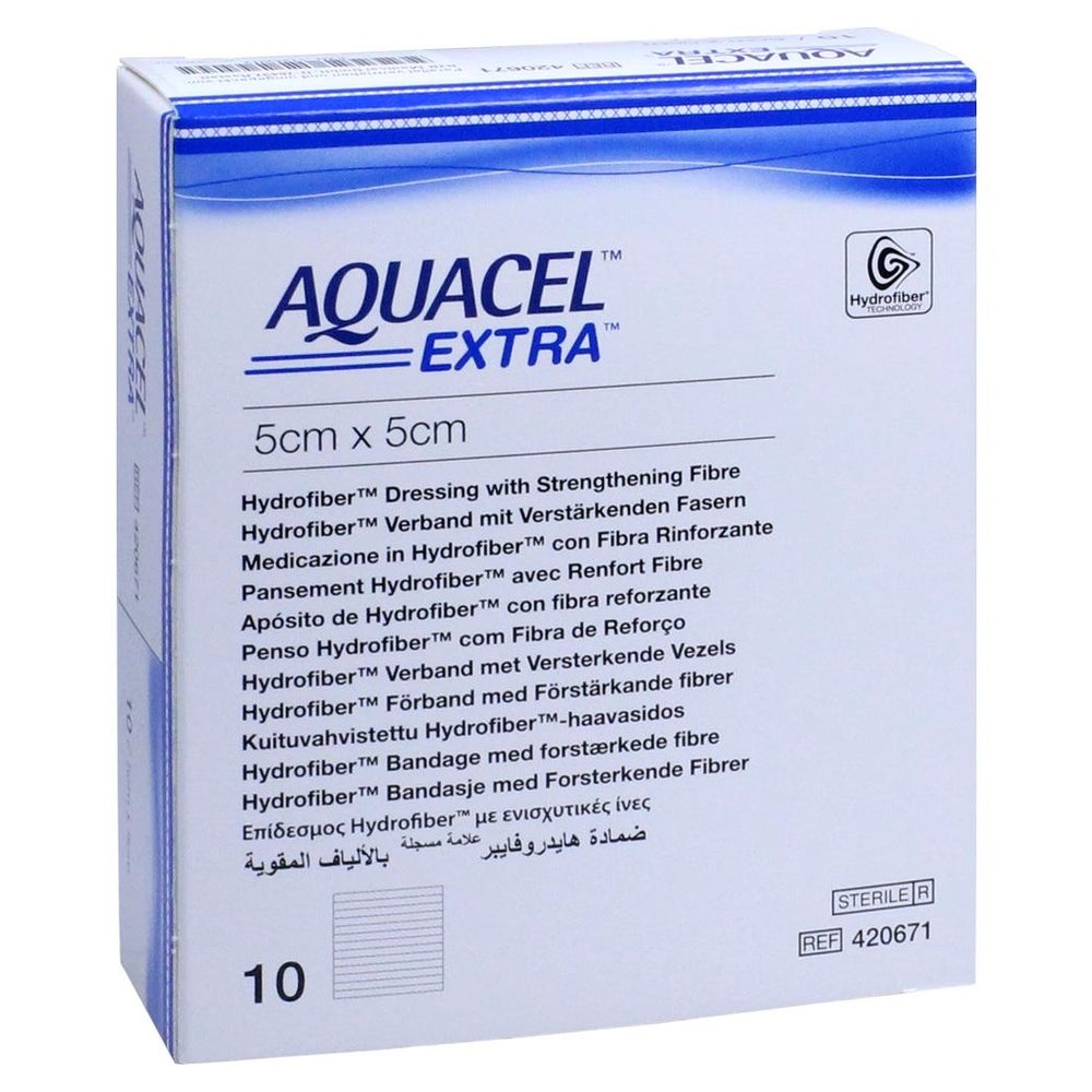 Aquacel Extra 5x5 cm Verband 10 St
