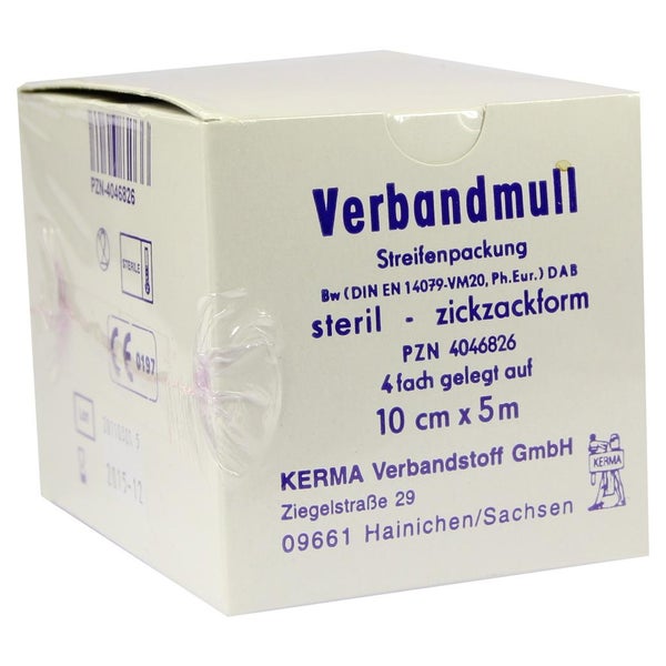 Verbandmull 10 cmx5 m 4fach steril 1 St