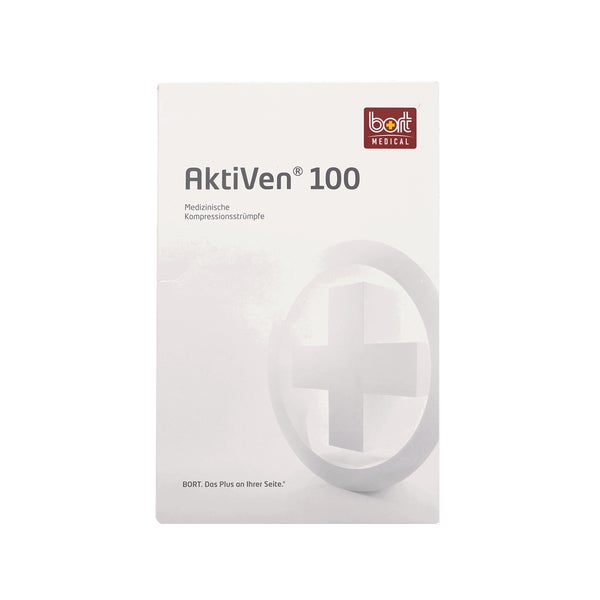 BORT AktiVen 100 K2 AD kurz, Trikotrand, Natur, geschlossene Spitze (Gr. 4) 2 St