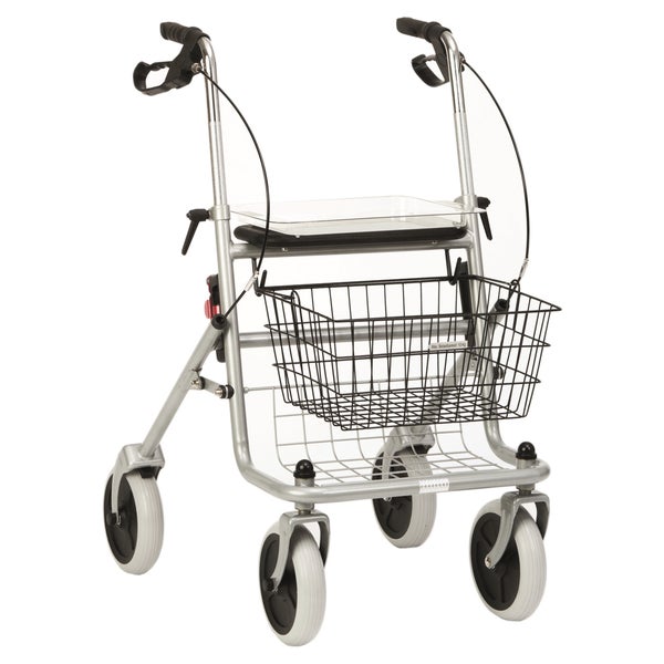 Rollator mit Korb und Tablett silber 1 St