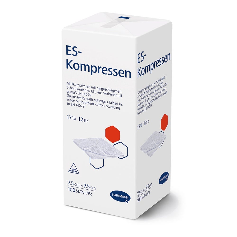 Hartmann ES-Kompressen unsteril 12- lagig 100 Stück - 7,5 x 7,5 cm 100 St