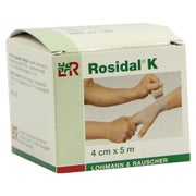 Lohmann & Rauscher Rosidal K Kurzzugbinden, cremefarben, 5 m - 1 Stück, einzeln in Faltschachtel, Maße: 4 cm x 5 m 1 St