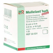 Produktabbildung: Lohmann & Rauscher Mollelast haft kohäsive Fixierbinde weiß - 4 m x 6 cm 1 St