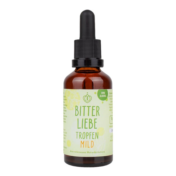 BitterLiebe Bittertropfen ohne Alkohol - 50ml nach Hildegard von Bingen - das Original aus Die Höhle der Löwen - hochdosierte Bitterstoffe Tropfen mit Bitterkräuter 1x 50 ml