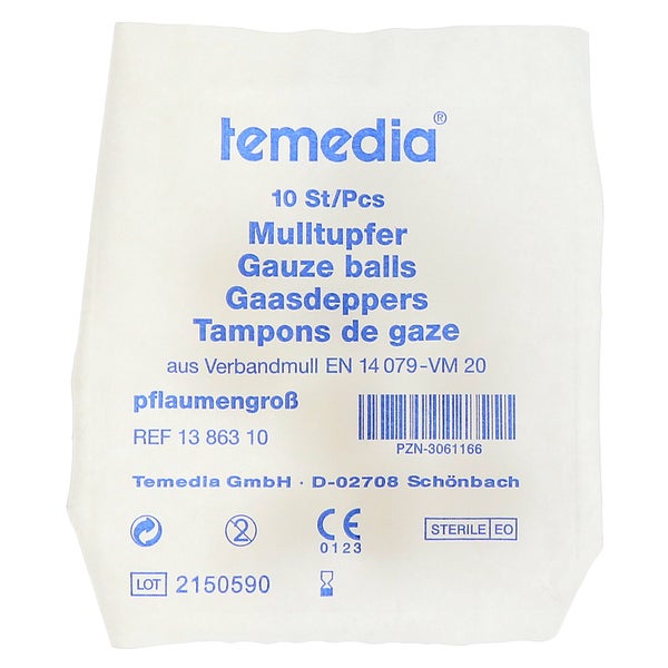 Mulltupfer Pflaumengroß Steril 10 St