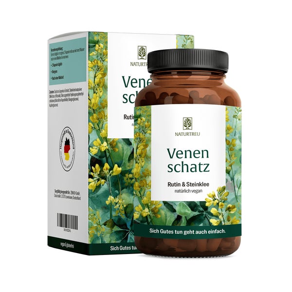 Rutin & Steinklee Komplex - VENENSCHATZ - 120 hochdosierte vegane Kapseln - NATURTREU® 120 St