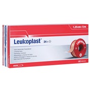 Produktabbildung: BSN Leukoplast Fixierpflaster ohne Schutzring hautfarben - 24 Rollen 5 m x 1,25 cm 24 St