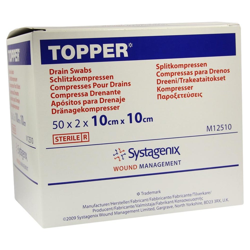 Topper Schlitzkompressen 10x10 cm steril 50X2 St