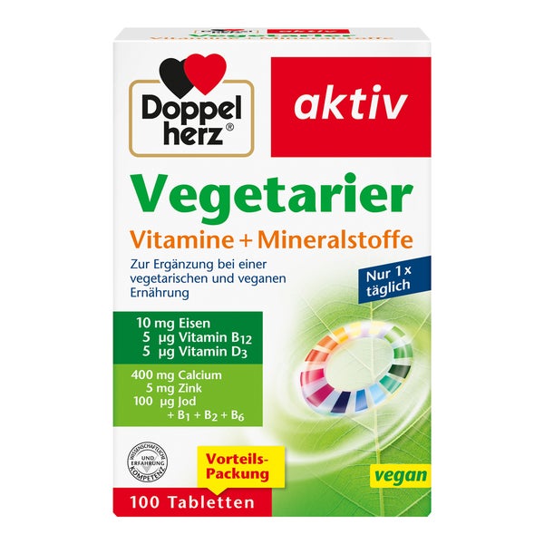Doppelherz Vegetarier Vitamine + Mineralstoffe 100 St