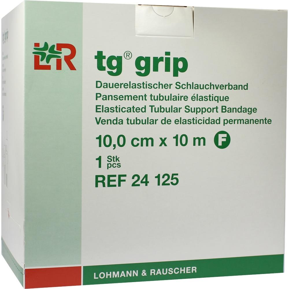 Lohmann & Rauscher tg grip Stütz-Schlauchverband, 10 m, querelastisch und hautfreundlich - 1 Stück, F (10 cm) für Bein, Oberschenkel (mittel) 1 St