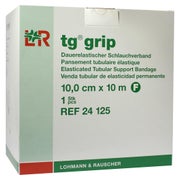 Produktabbildung: Lohmann & Rauscher tg grip Stütz-Schlauchverband, 10 m, querelastisch und hautfreundlich - 1 Stück, F (10 cm) für Bein, Oberschenkel (mittel) 1 St