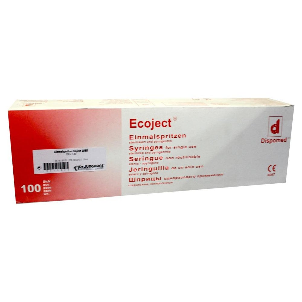 Einmalspritze 5 ml Luer Ecoject 100X5 ml