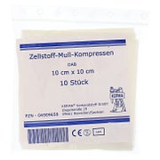 Zellstoff Mullkompressen 10x10 cm unster 10 St