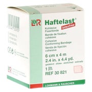 Lohmann & Rauscher Haftelast Fixierbinde, latexfrei, cremefarben, selbsthaftend - 1 Stück, einzeln in Faltschachtel, Maße: 6 cm x 4 m 1 St