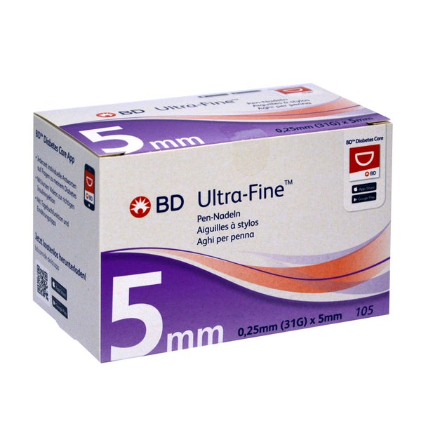 BD Ultra-fine Pen-nadeln 5 mm 31 G 0,25 105 St