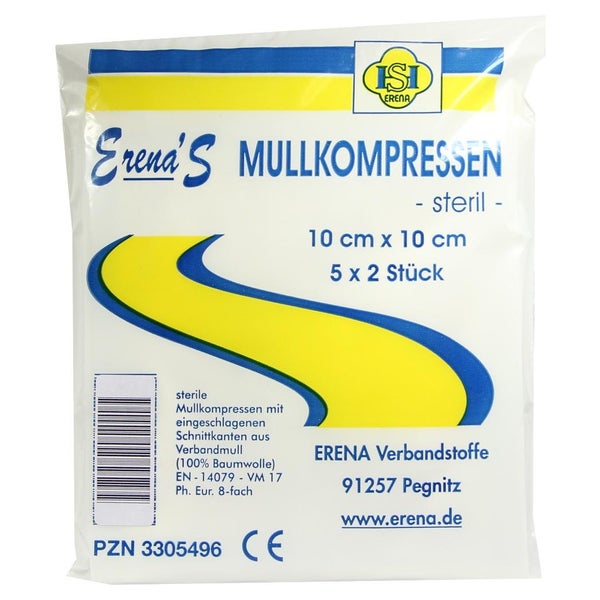 Erena Steril Mullkompressen 10x10 cm 8fach 5X2 St