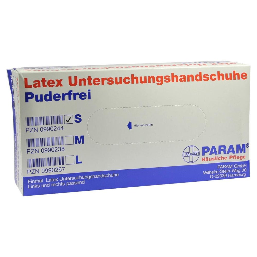 Handschuhe Einmal Latex puderfrei S 100 St