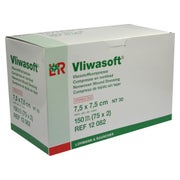 Lohmann Rauscher Vliwasoft Vliesstoffkompresse 4 - fach steril 75 x 2 Stück - 7,5 x 7,5 cm 150 St