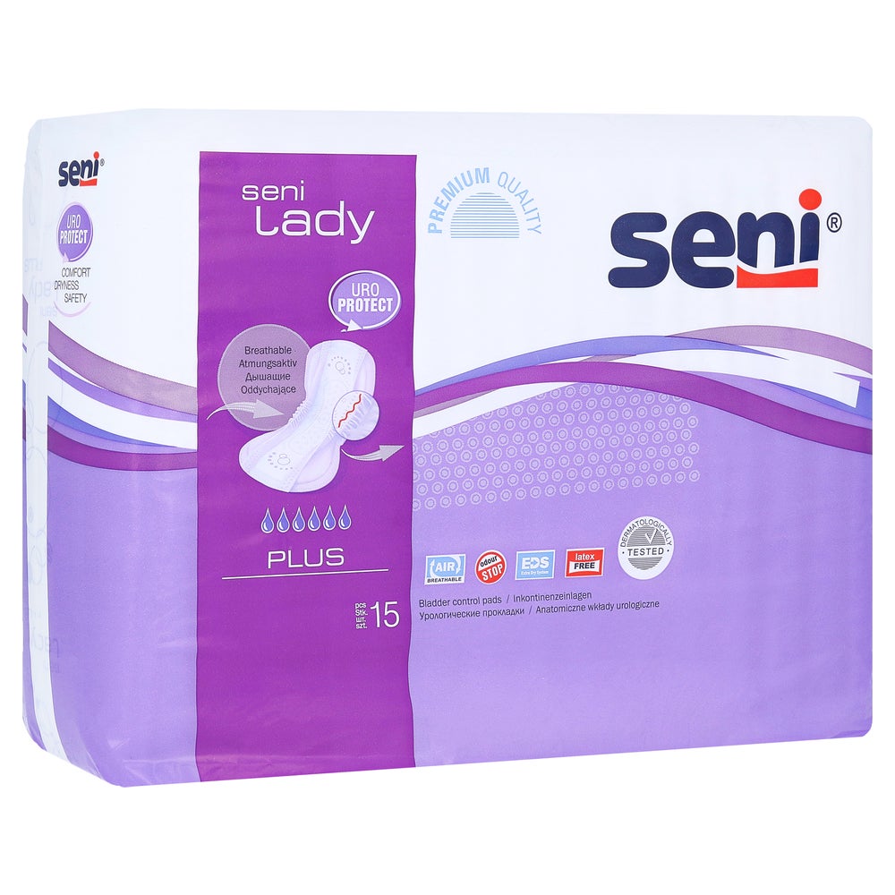 Seni Lady Plus Inkontinenzeinlagen für Frauen, 20,5 x 42 cm, 950 ml 15 St