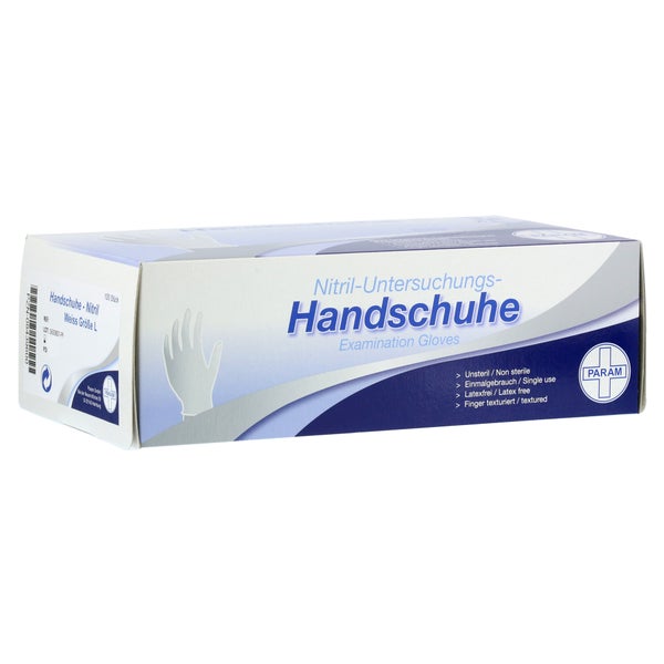 Handschuhe Einmal Nitril L weiß 100 St