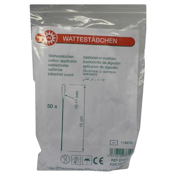 NOBA Wattestäbchen - 10-11 mm 50 St