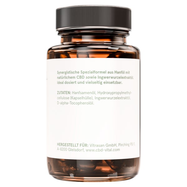 CBD VITAL Cannazin Kapseln mit Ingwer & CBD fürs Immunsystem 60 St