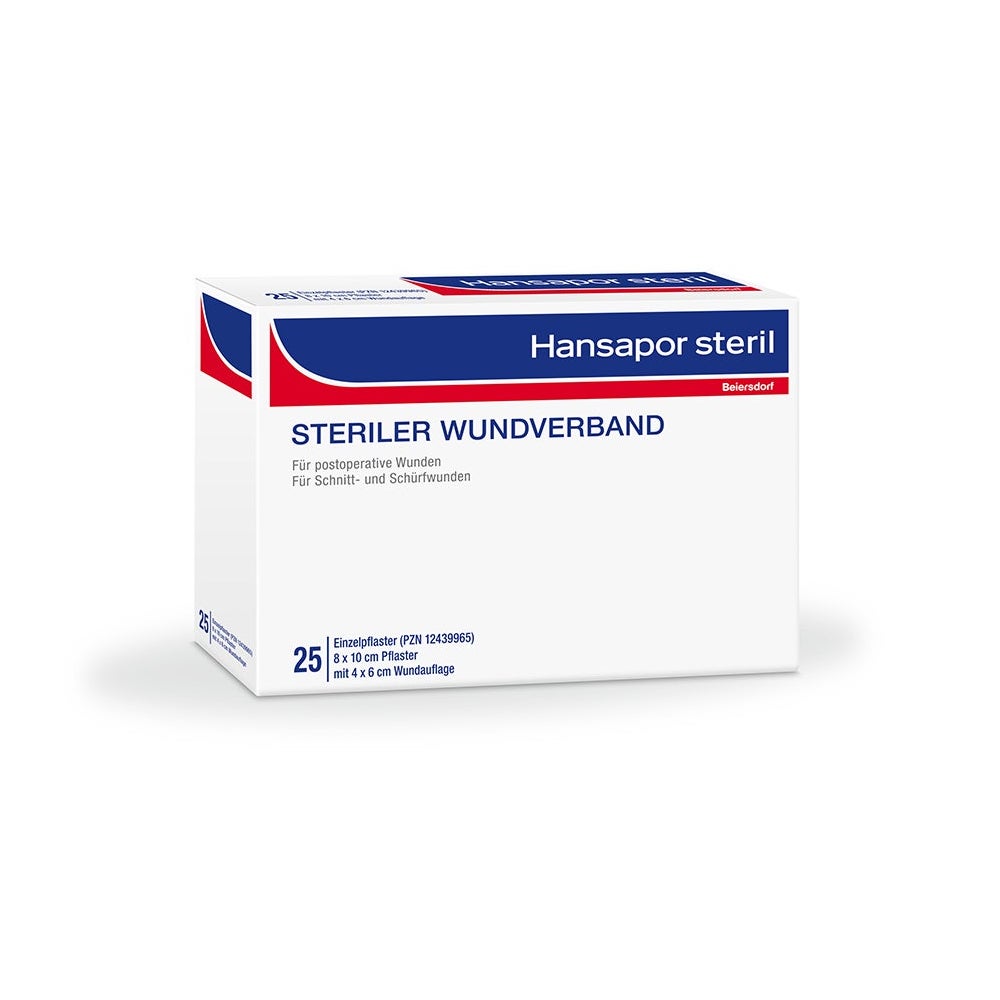 Beiersdorf Hansapor steril Wundverband (25 Stck.) - 8 x 10 cm 25 St