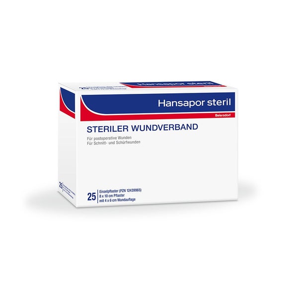 Beiersdorf Hansapor steril Wundverband (25 Stck.) - 8 x 10 cm 25 St