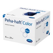 Produktabbildung: Hartmann Peha-haft Fixierbinde, 21 m, selbsthaftend, blau - 6 cm / 1 Packung = 1 Binde (21 m) 1 St