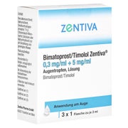 BIMATOPROST/Timolol Zentiva 0,3mg/ml + 5mg/ml ATR 3X3 ml