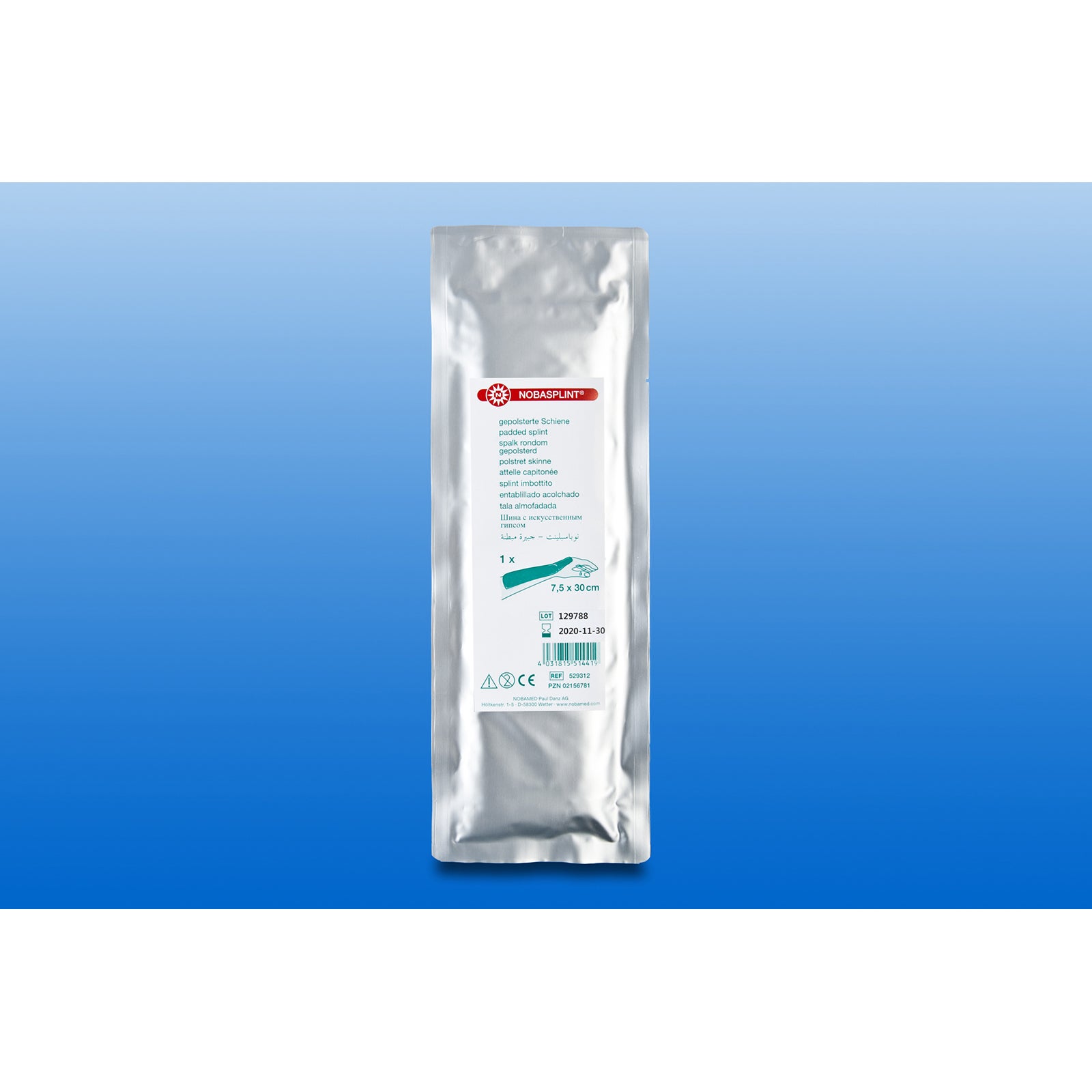 NOBA Nobasplint® gepolstertes Schienenmaterial - 15 cm x 76 cm Tutor/Knie 1 St