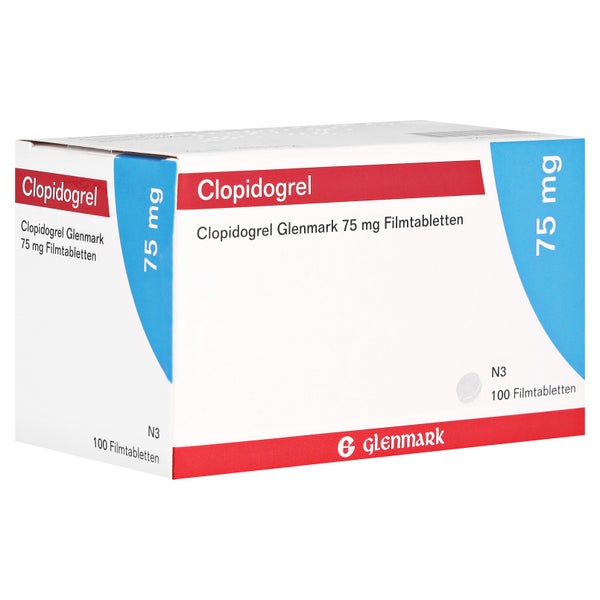 CLOPIDOGREL Glenmark 75 mg Filmtabletten 100 St