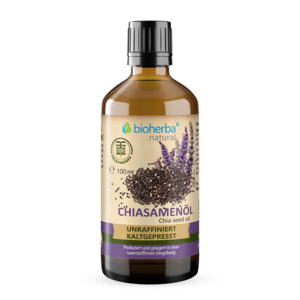 Bioherba Chia-Samenöl kaltgepresst - Natürliches Chiaöl 100 ml