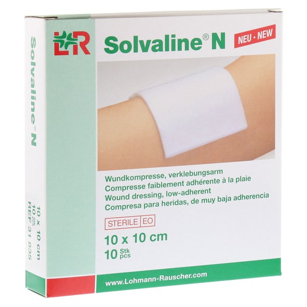 Solvaline N Kompressen 10x10 cm steril 10 St