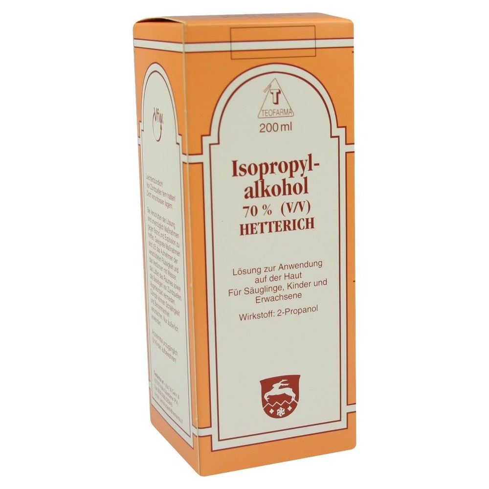 Isopropylalkohol 70% V/V Hetterich 200 ml