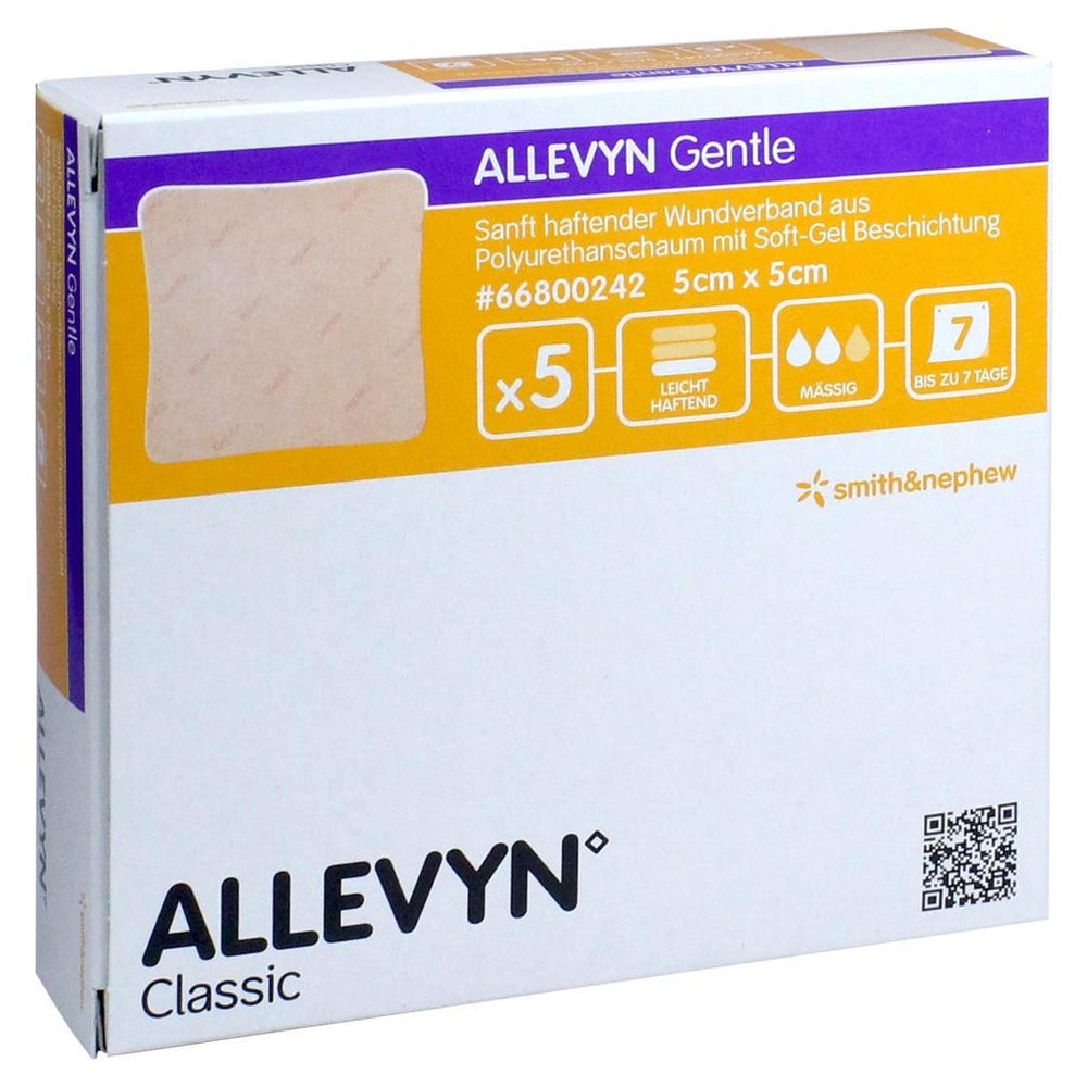 Allevyn Gentle 5x5 cm Schaumverband 5 St