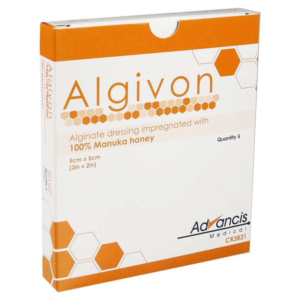 Algivon Honig Wundauflage 5x5 cm 5 St