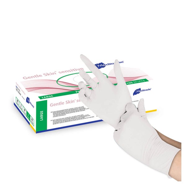 Meditrade Gentle Skin sensitive Latex Untersuchungshandschuhe Gr. L 100 St