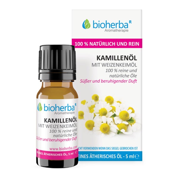 Bioherba Kamillenöl mit Weizenkeimöl 100 % Reine 5 ml