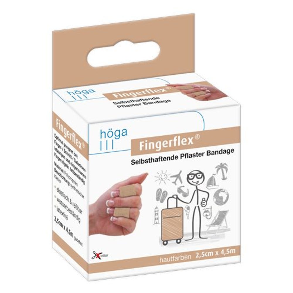 Fingerflex 2,5 Cmx4,5 m hautfarben latex 1 St