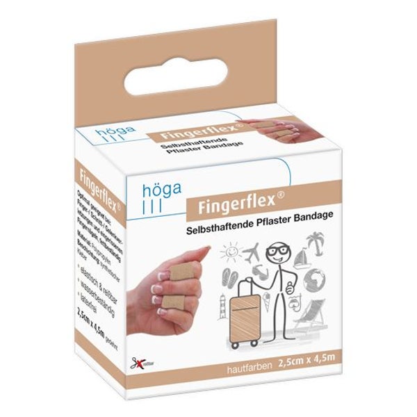 Fingerflex 2,5 Cmx4,5 m hautfarben latex 1 St