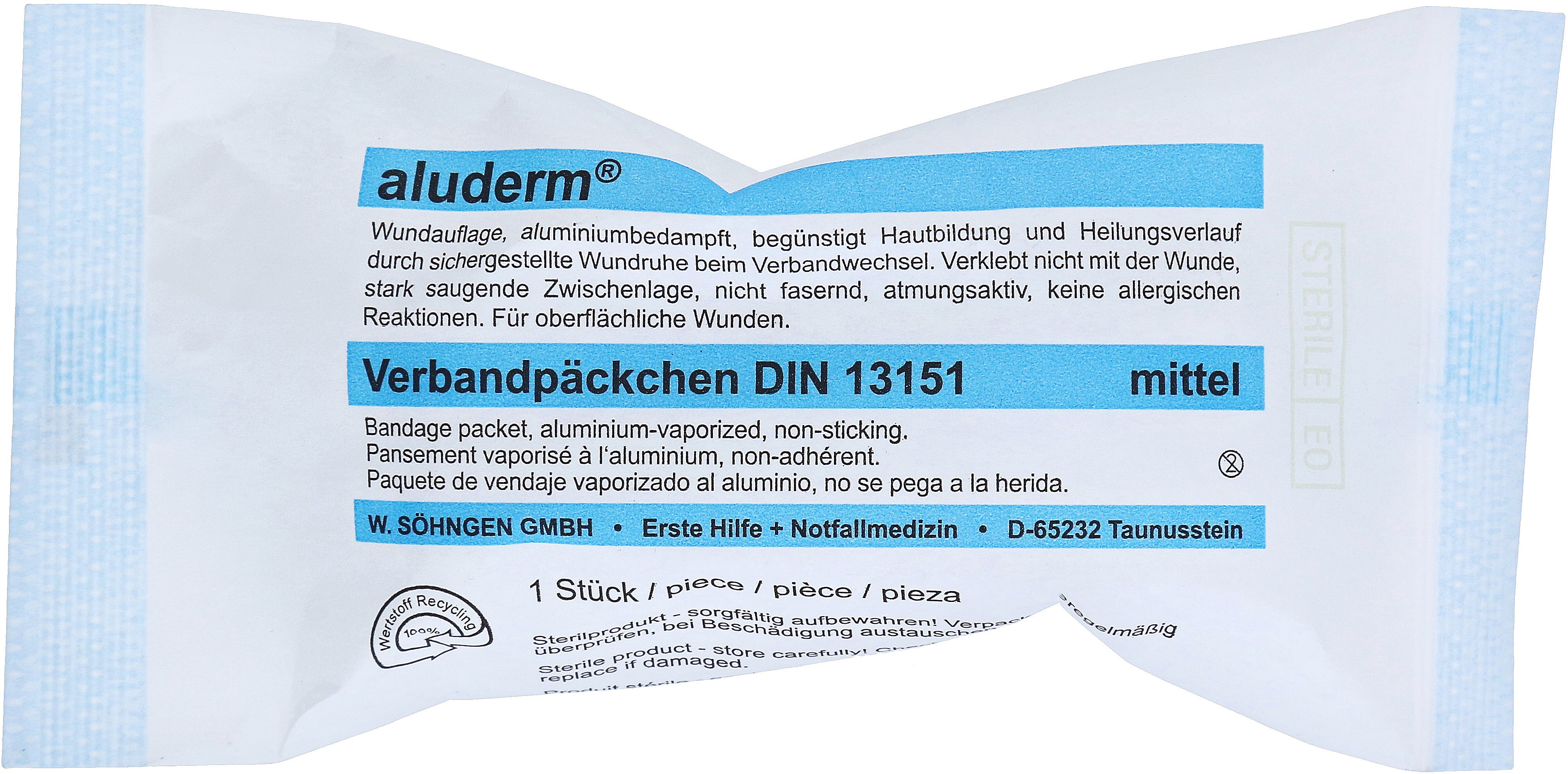 Söhngen aluderm Verbandpäckchen DIN 13151 mittel, steril 1 St