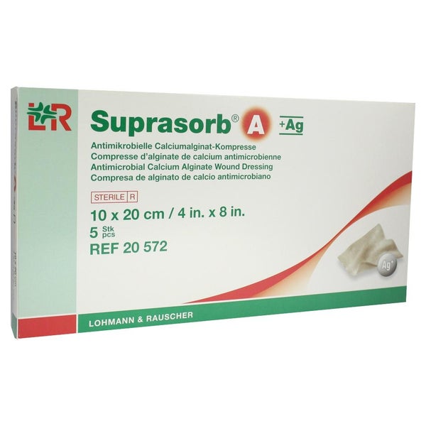 Suprasorb A+Ag Antimik.cal.alginat Kompr 5 St