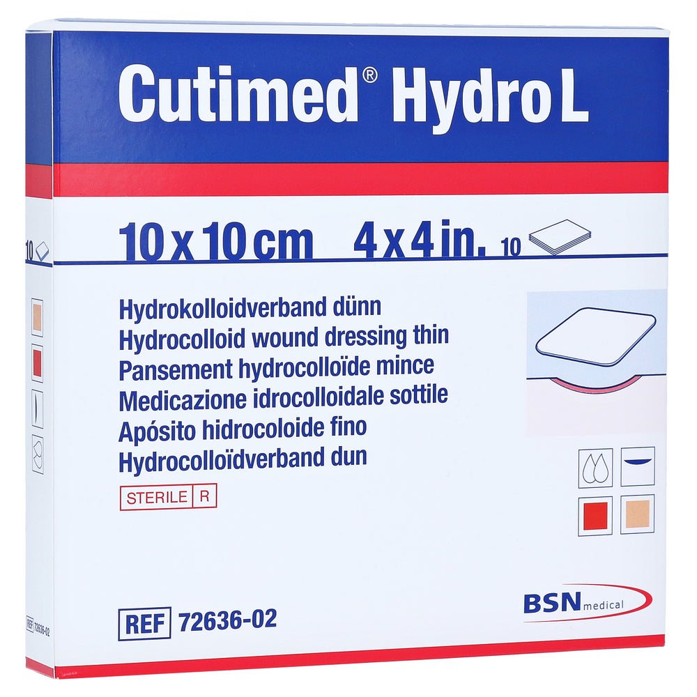 Cutimed Hydro L Hydrokolloidverb.dünn 10 St