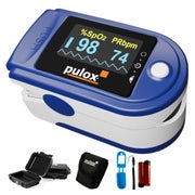 Produktabbildung: Pulox PO-200 Set - Finger-Pulsoximeter - Blau 1 St