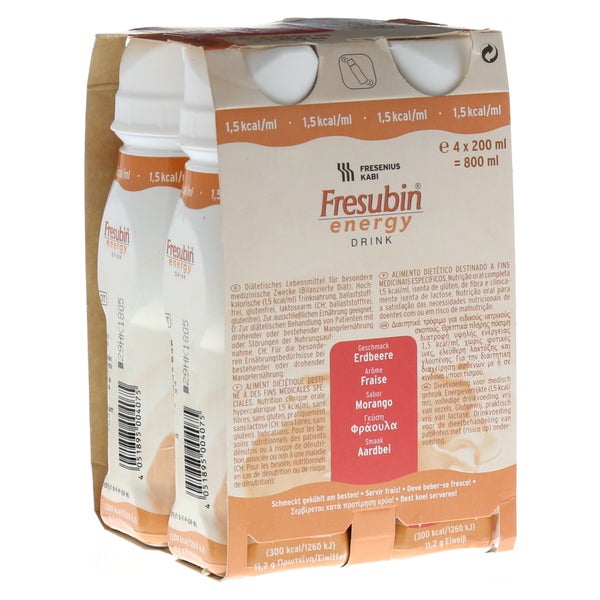Fresubin Energy Drink Erdbeere Trinkflas 4X200 ml